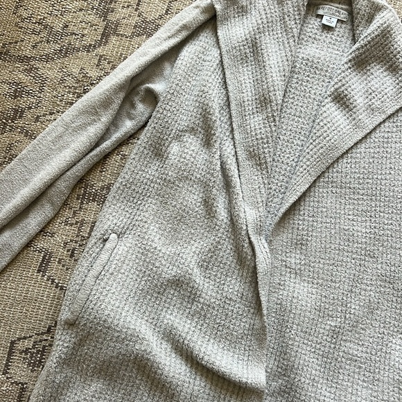 Barefoot dreams waffle knit open front cardigan - Picture 2 of 6